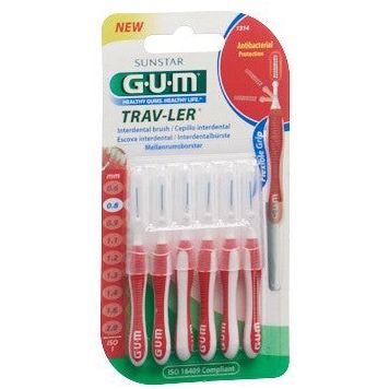 GUM Trav-Ler 0.8mm ISO 1 cylindric rot - COSMONDO