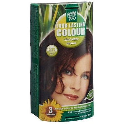 HENNA PLUS Long Last Colour 5.35 chocolat braun - COSMONDO