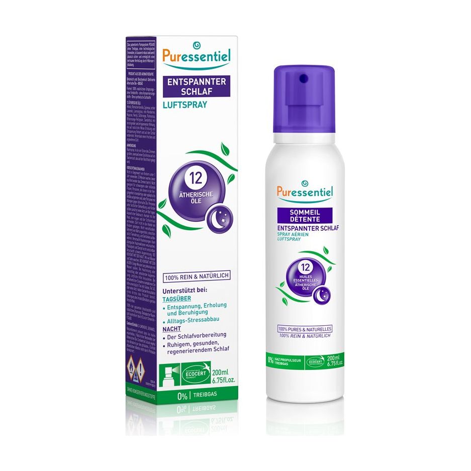 Puressentiel Entspannter Schlaf Umgebungsspray 12 ätherische Öle - COSMONDO