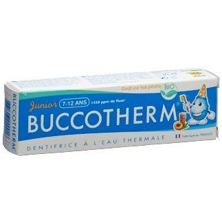 Buccotherm Zahnpasta 7-12 Jahre Eistee-Pfirsich BIO (mit Fluor) - COSMONDO