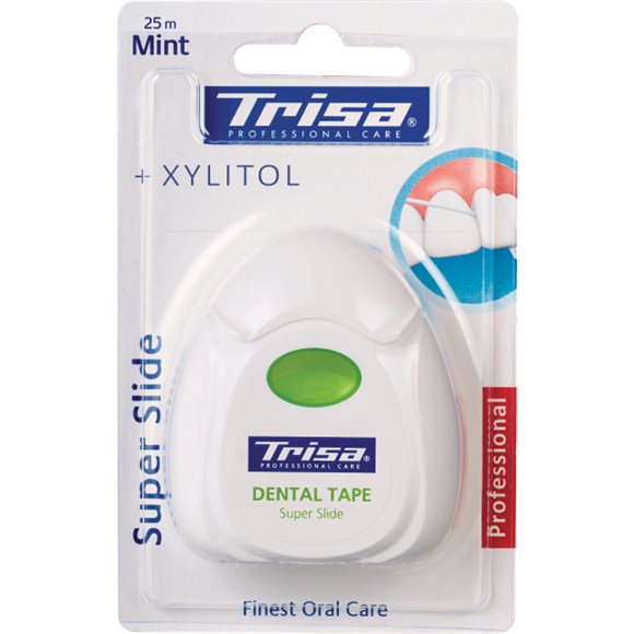 TRISA Zahnseide Super Slide 25m mint Xylitol - COSMONDO