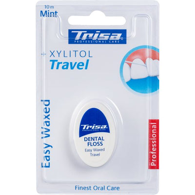 TRISA Easy Waxed Travel 10m mint Xylitol - COSMONDO
