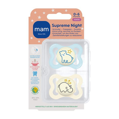 MAM Supreme Night Nuggi Sili 0-6m - COSMONDO