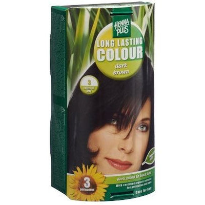 HENNA PLUS Long Last Colour 3 dunkelbraun - COSMONDO