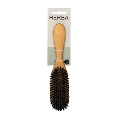 HERBA Haarbürste Wildschweinbo 21.5cm Buchenholz - COSMONDO