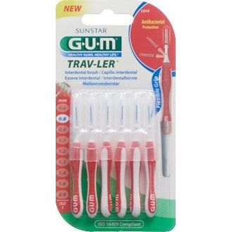 GUM Trav-Ler 0.8mm ISO 1 cylindric rot - COSMONDO