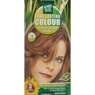 HENNA PLUS Long Last Colour 7.3 mittel gold blond - COSMONDO