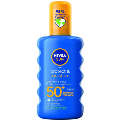NIVEA Sun Protect&Moist Sonnenspray LSF50+ - COSMONDO