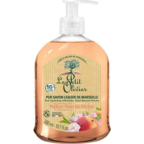LE PETIT OLIVIER pur savon liquide Marseille fleur de pêcher - COSMONDO