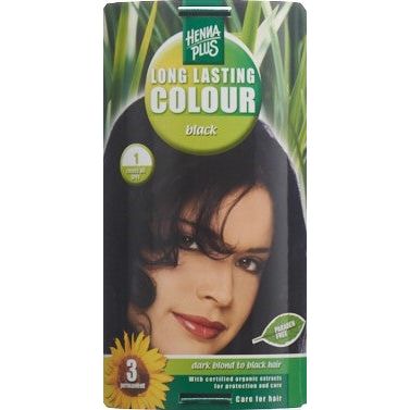 HENNA PLUS Long Last Colour 1 schwarz - COSMONDO