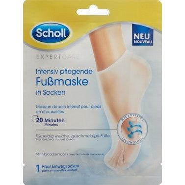 Scholl ExpertCare intensiv pflegende Fussmaske Macadamiaöl - COSMONDO