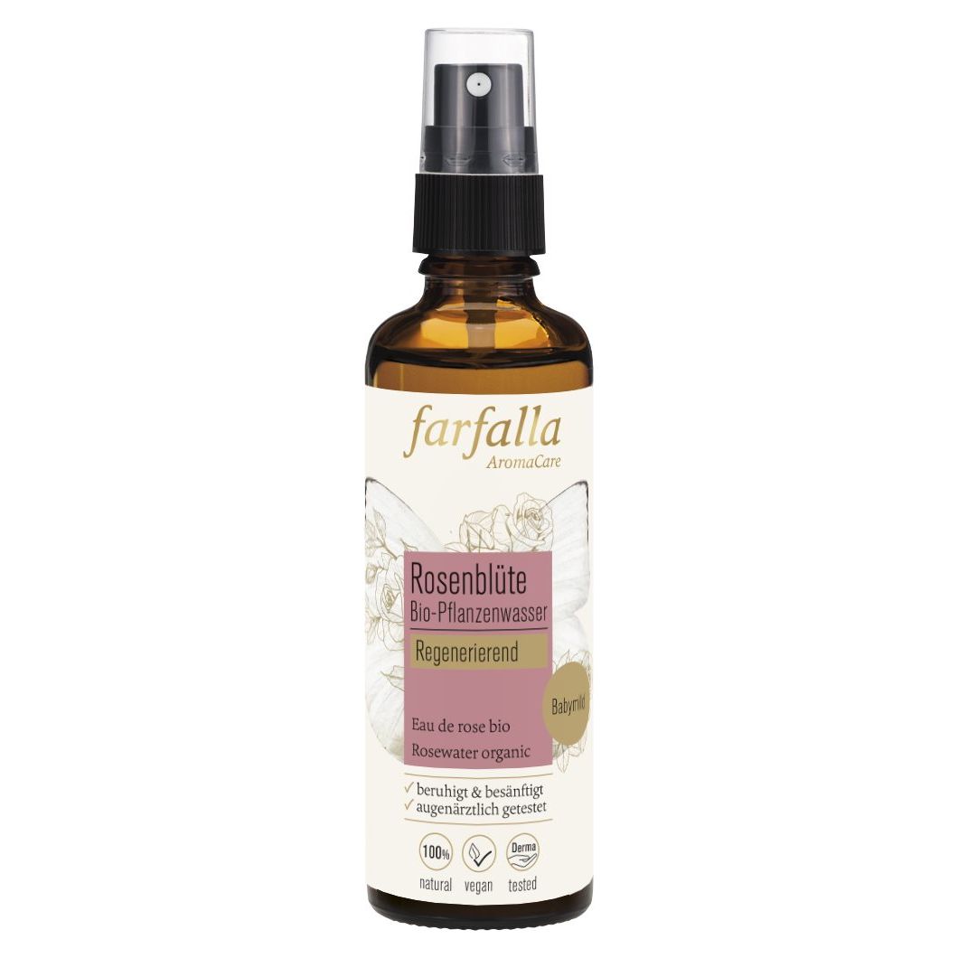 FARFALLA Bio-Pflanzenwasser Rosenblüte - COSMONDO