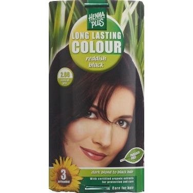 HENNA PLUS Long Last Colour 2.66 reddish black - COSMONDO