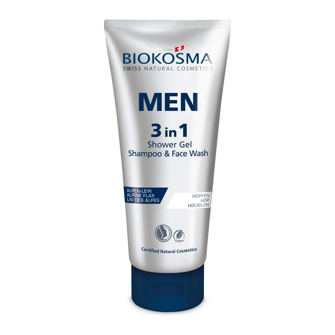 BIOKOSMA MEN 3 in 1 Shower Gel & Shampoo & Face Wash - COSMONDO
