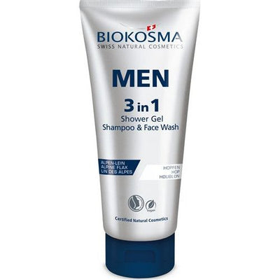 BIOKOSMA MEN 3 in 1 Shower Gel & Shampoo & Face Wash - COSMONDO