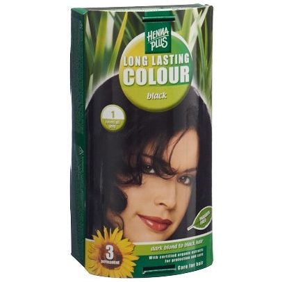 HENNA PLUS Long Last Colour 1 schwarz - COSMONDO