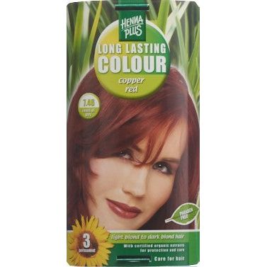 HENNA PLUS Long Last Colour 7.46 copper red - COSMONDO