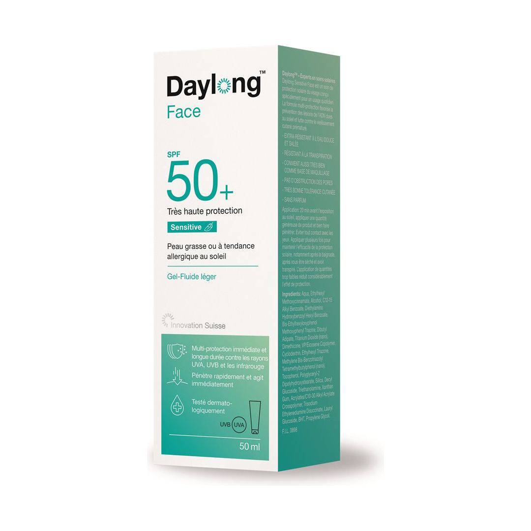 Daylong Sensitive Face Gel-Fluid SPF50+ - COSMONDO