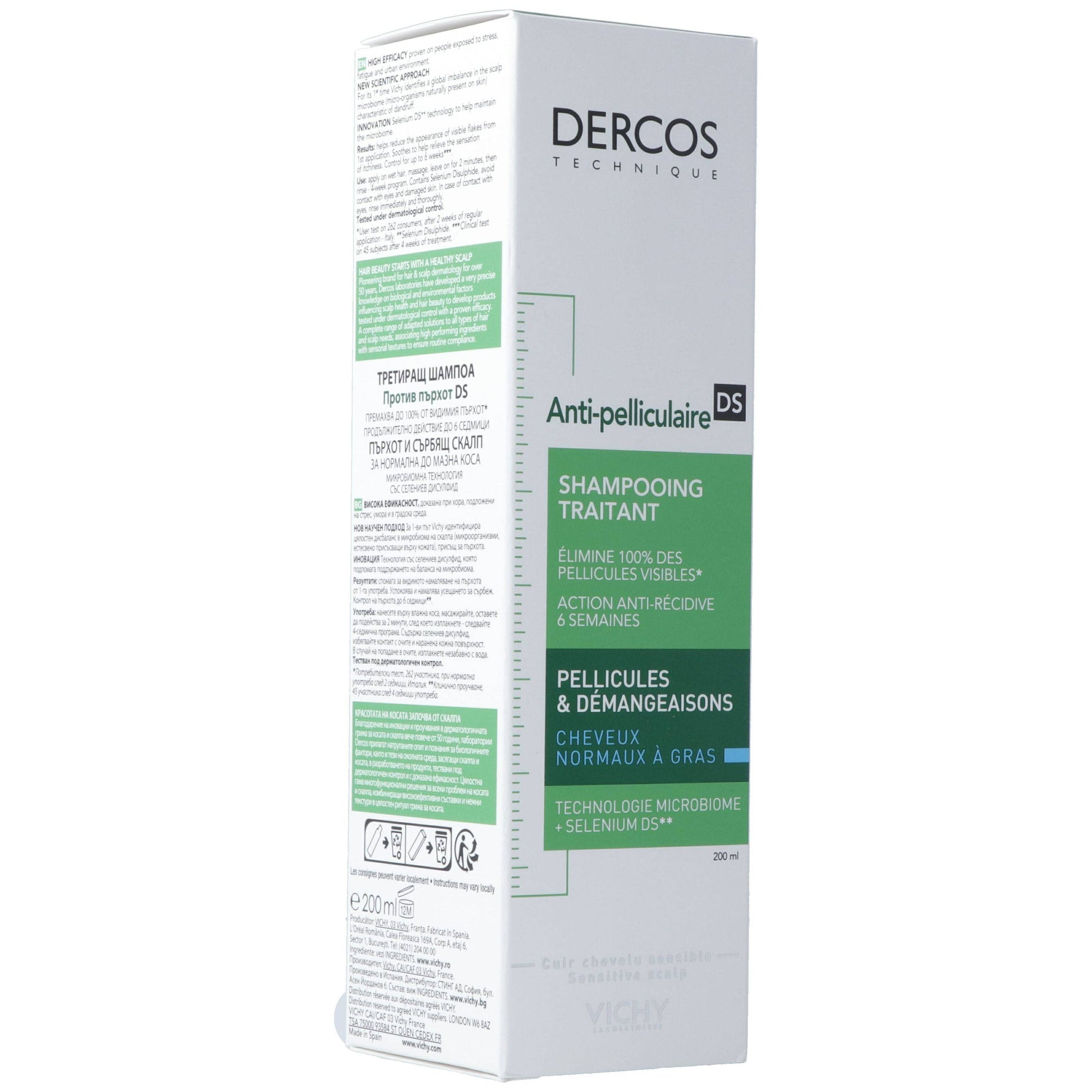 VICHY Dercos Shampoo Anti-Pell cheveux gras - COSMONDO