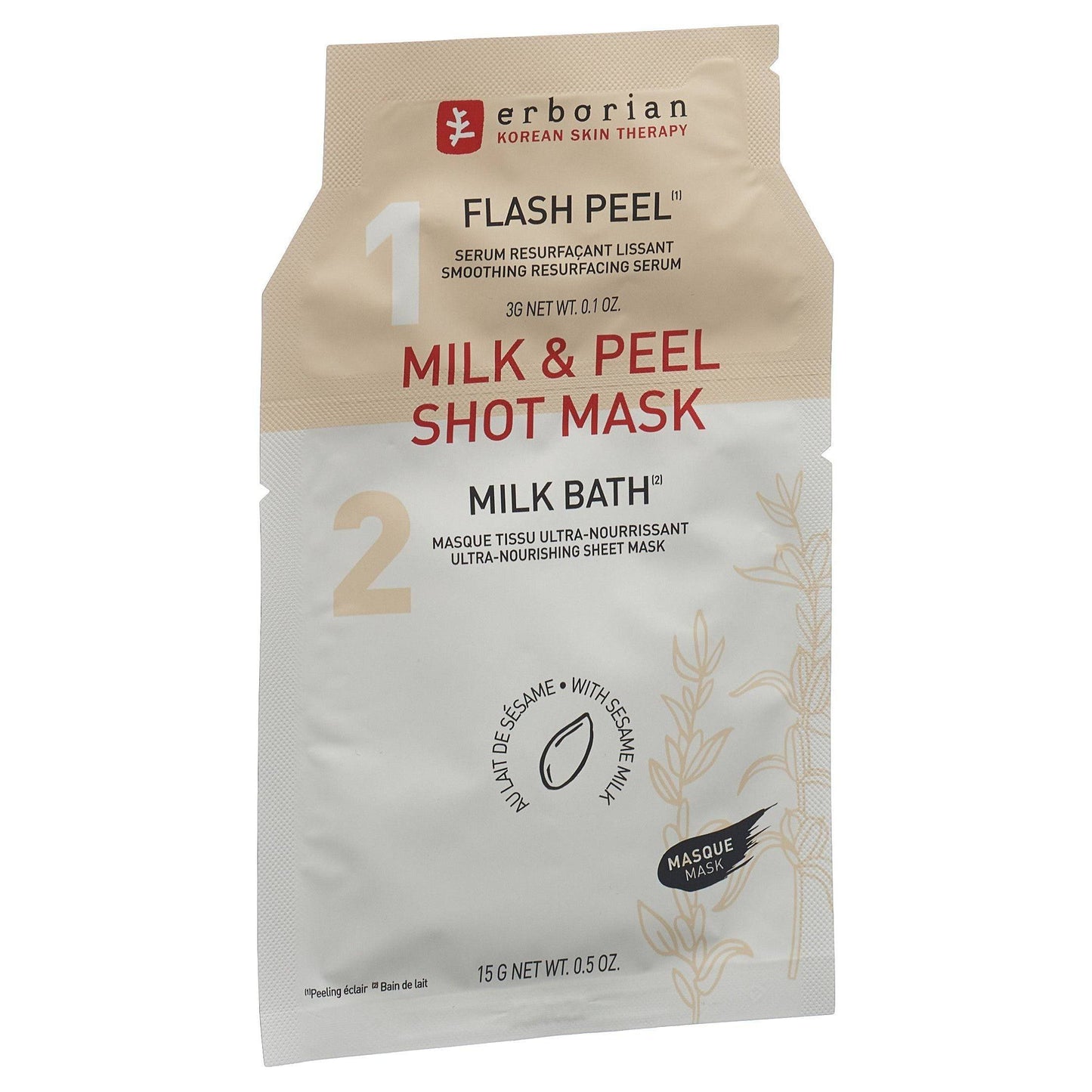 ERBORIAN KOREAN THER Milk & Peel Shot Mask - COSMONDO