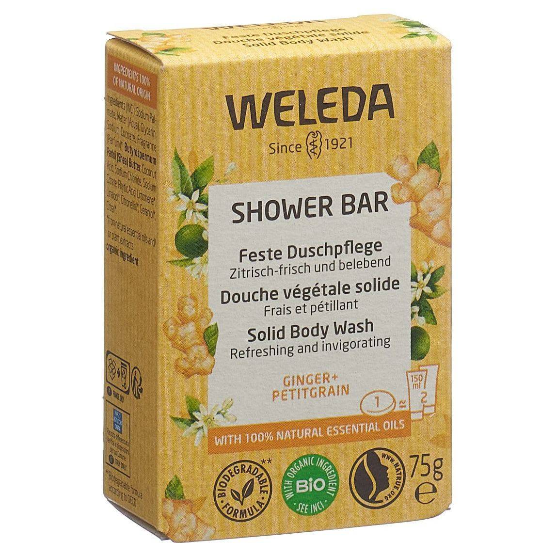 WELEDA Feste Duschpflege Ginger+Petitgrain - COSMONDO