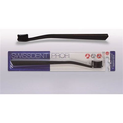 SWISSDENT Colours Zahnbürste schwarz soft-med - COSMONDO