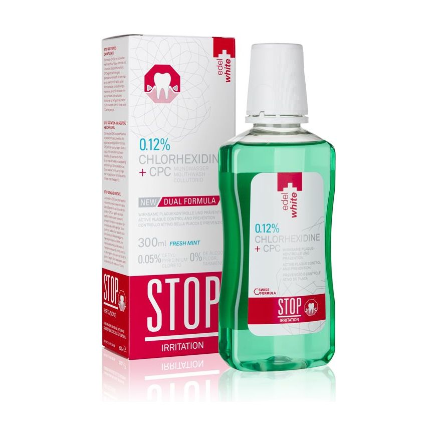 EDEL+WHITE STOP Irritat Mundspülung 1.2 % - COSMONDO