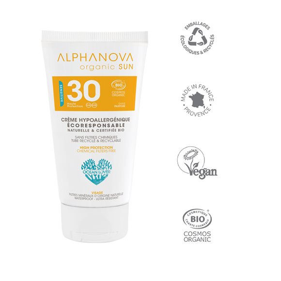 ALPHANOVA SUN Creme Bio hypoall SPF30+ o Parf - COSMONDO