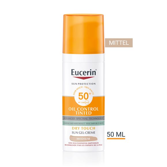EUCERIN SUN Face Oil Cont Gel-Cr med LSF50+ - COSMONDO
