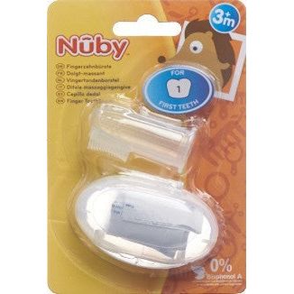 NUBY Finger-Zahnbürste mit Aufbewahrungsbox - COSMONDO