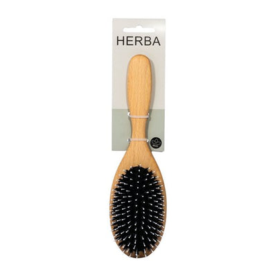HERBA Haarbürste Wildschw-/Nylonbor oval Buche - COSMONDO