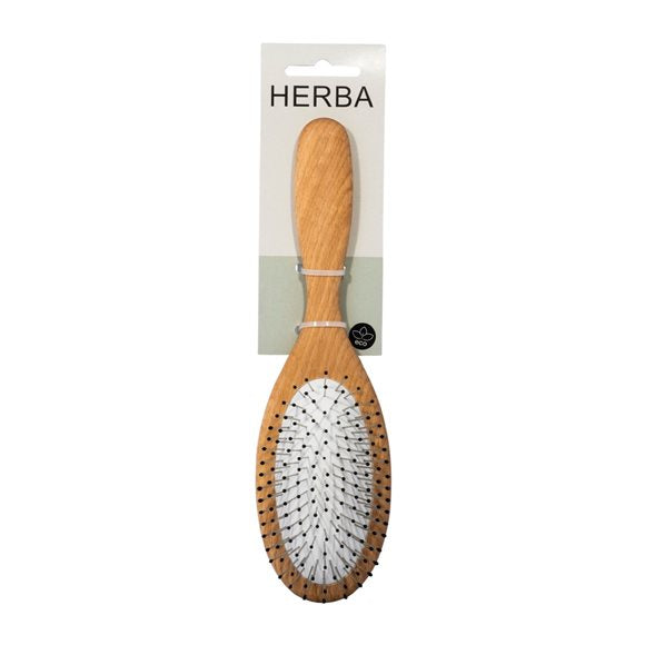 HERBA Haarbürste Metallstifte klein Buchenholz - COSMONDO