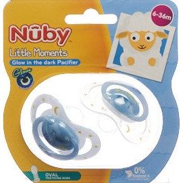 NUBY Leuchtnuggi Little Moments 6-36 M oval - COSMONDO