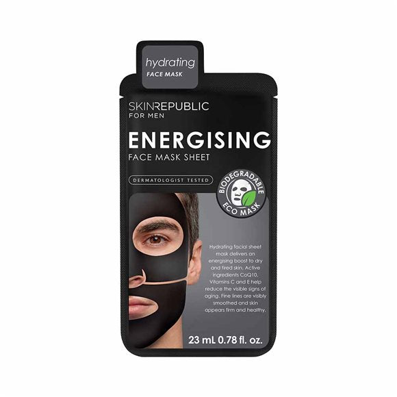 SKIN REPUBLIC Men's Energis Face Mask Sheet - COSMONDO