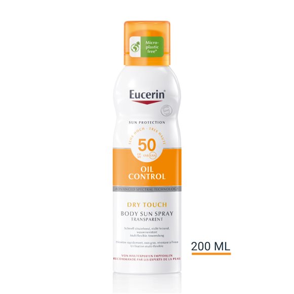 Eucerin SUN Body Spray Oil Control Dry Touch LSF50 - COSMONDO