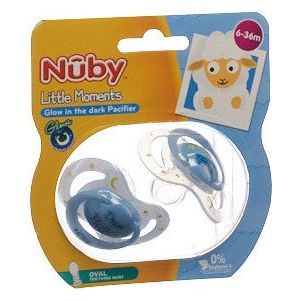 NUBY Leuchtnuggi Little Moments 6-36 M oval - COSMONDO