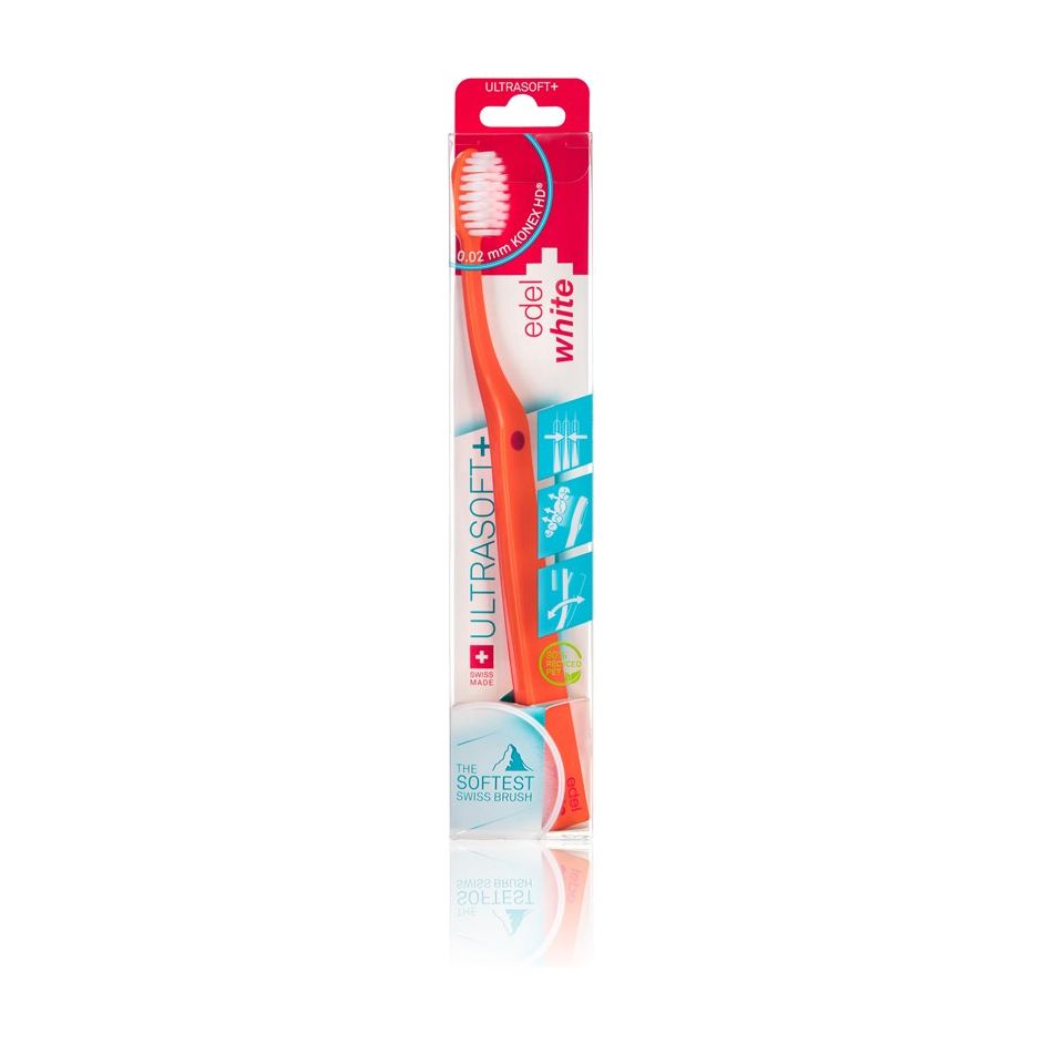 EDEL+WHITE Flosserbrush Zahnbürste Ultrasoft PET - COSMONDO