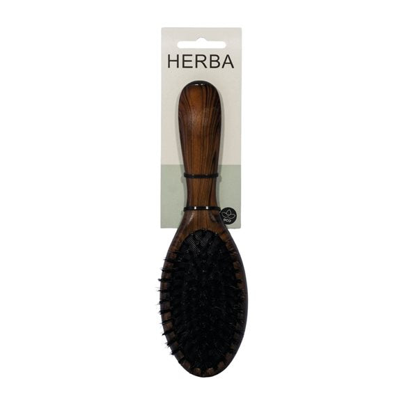 HERBA Haarbürste geölt Wildsch-/Nylon oval Buche - COSMONDO