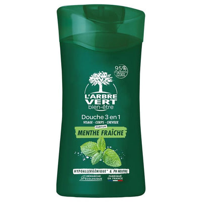 L'ARBRE VERT Duschcreme 3in1 Mann Minze Französisch - COSMONDO