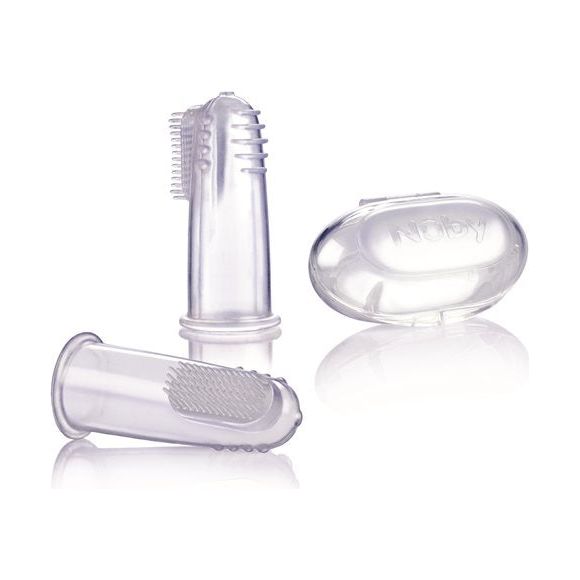 NUBY Finger-Zahnbürste mit Aufbewahrungsbox - COSMONDO