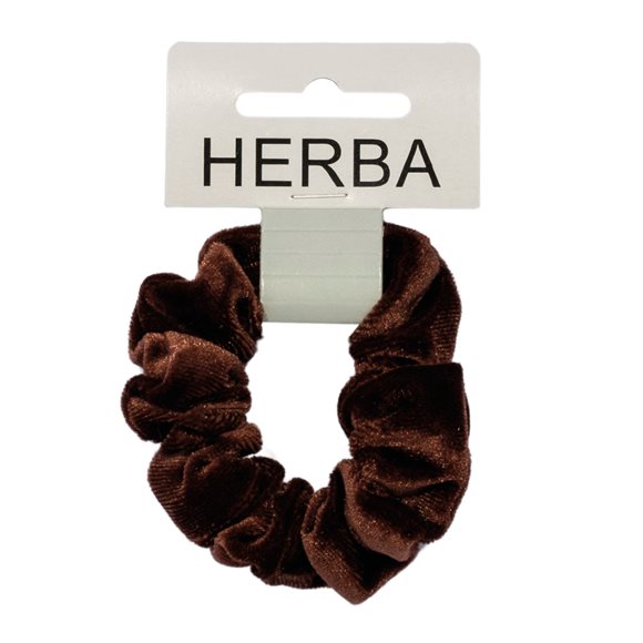 HERBA Scunci 9cm Samt braun - COSMONDO