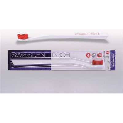 SWISSDENT Colours Zahnbürste weiss/rot soft-med - COSMONDO