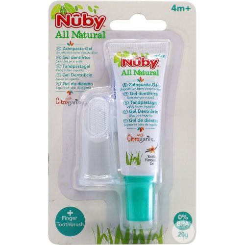 NUBY All Naturals Fingerzahnbürste Zahncreme - COSMONDO