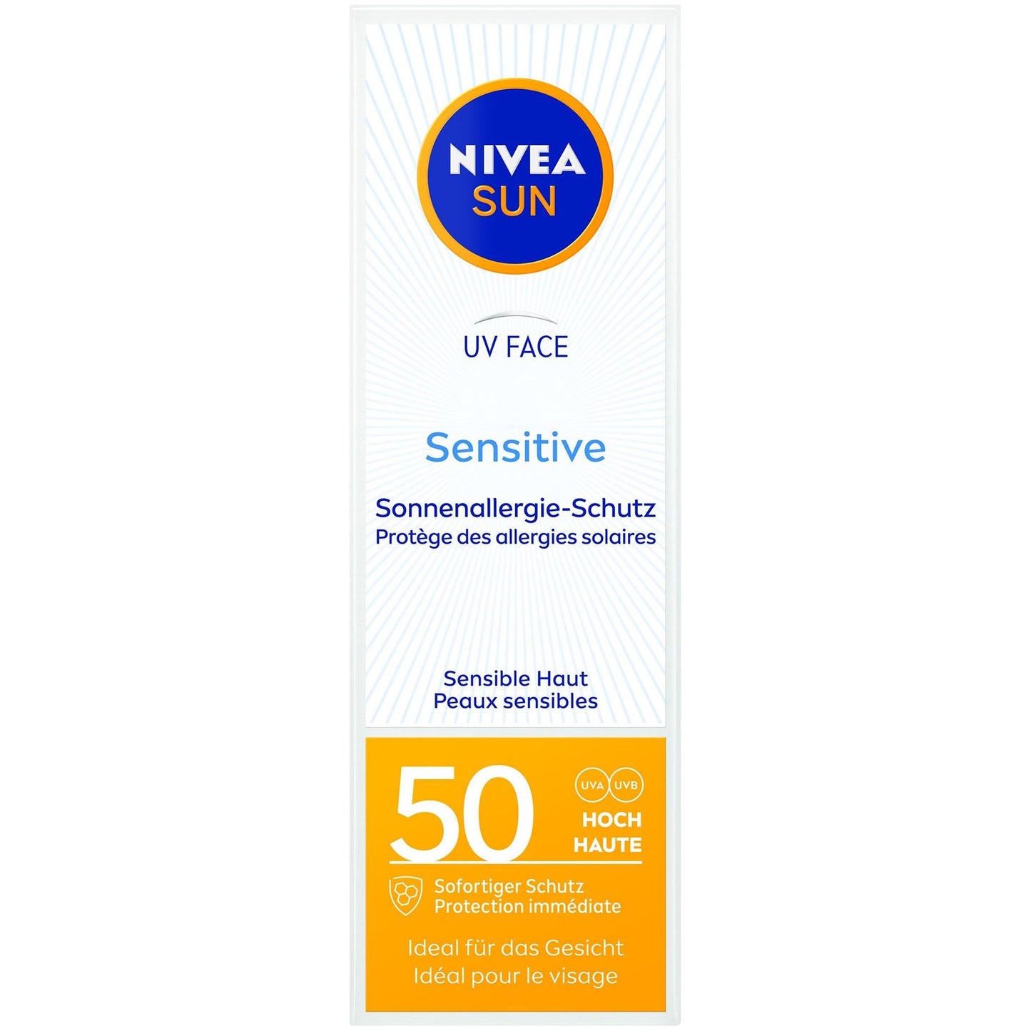 NIVEA Sun UV Face Sensitive LSF50 - COSMONDO