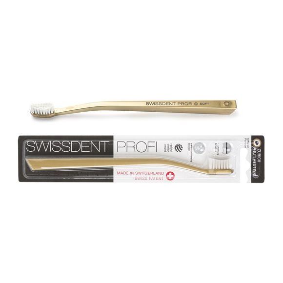 SWISSDENT Whitening Zahnbürste gold - COSMONDO