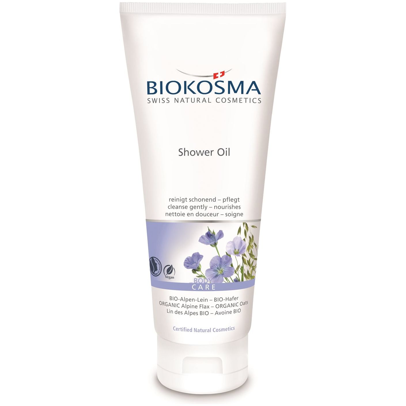 BIOKOSMA Shower Oil Alpen-Lein Hafer BIO - COSMONDO
