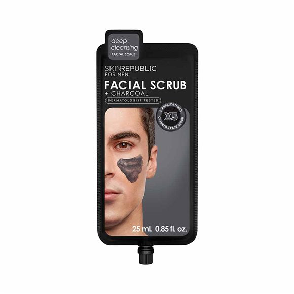 SKIN REPUBLIC Men's Facial Scrub+Charcoal - COSMONDO