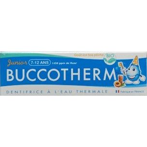 Buccotherm Zahnpasta 7-12 Jahre Eistee-Pfirsich BIO (mit Fluor) - COSMONDO