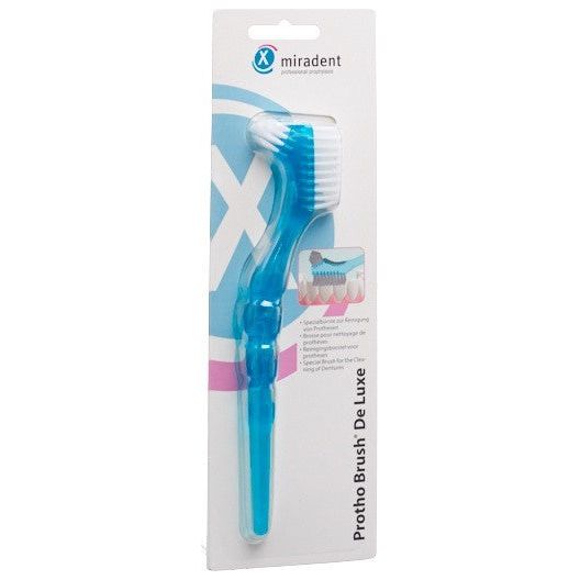 MIRADENT Protho Brush De Luxe Prothesenzahnbü blau - COSMONDO
