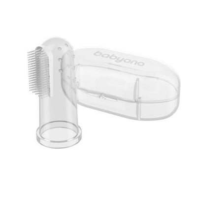 BABYONO Fingerzahnbürste aus Silikon mit Box - COSMONDO